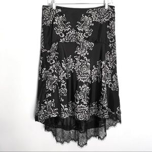 WHBM High-Low Style Skirt 100%Silk Size 6     218